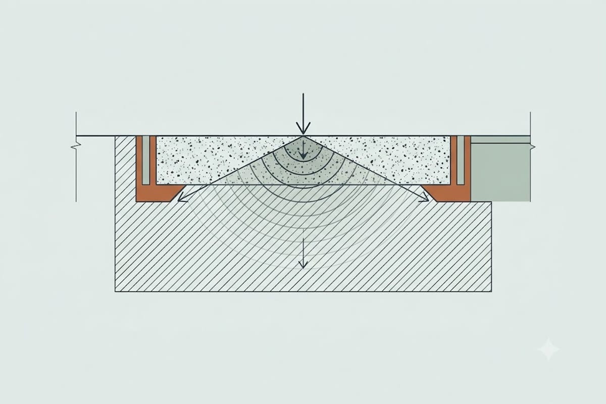 How load spreads through slabs of different thickness